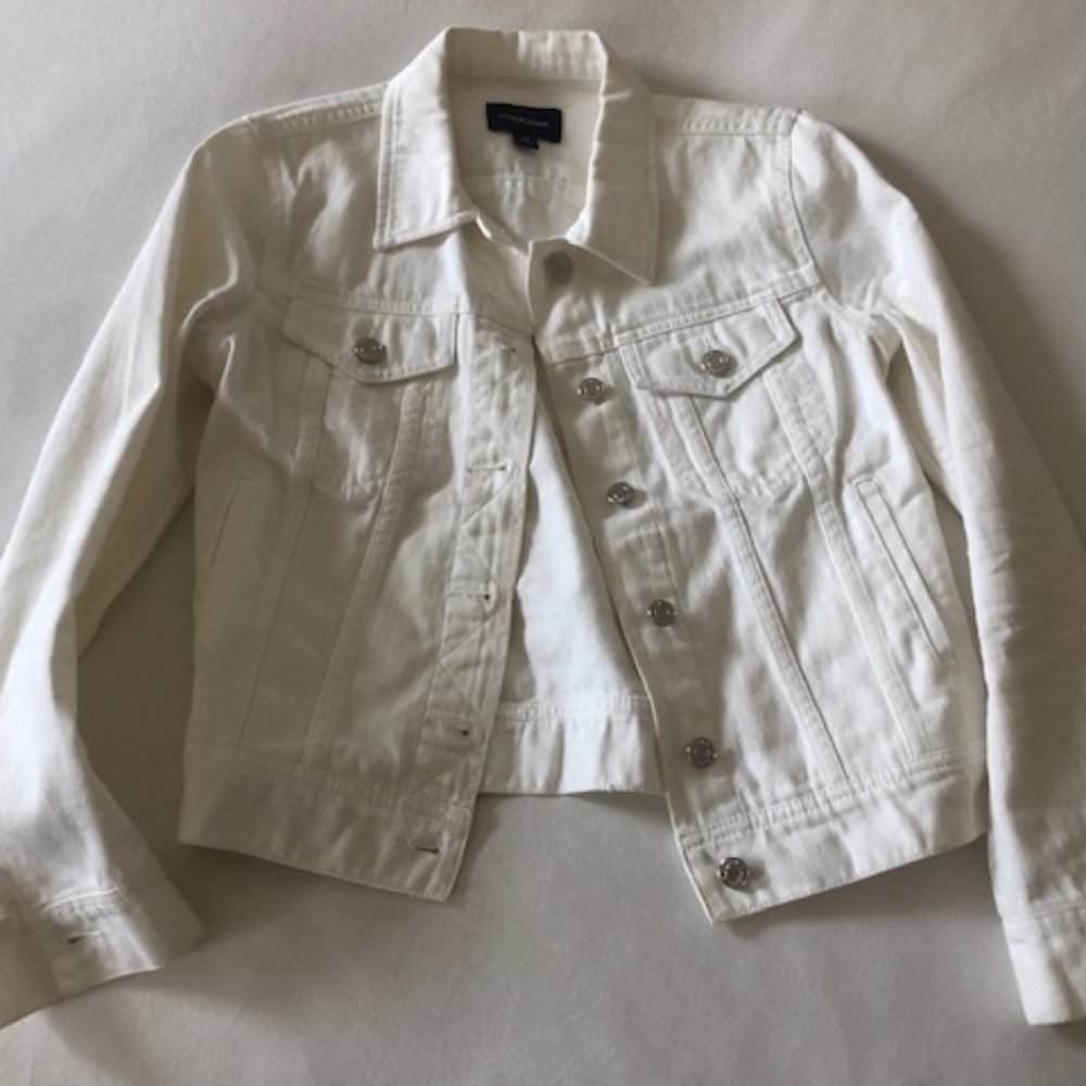 J.Crew White Summer Jean Jacket- XS